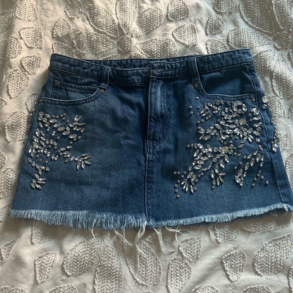 Free people denim skirt